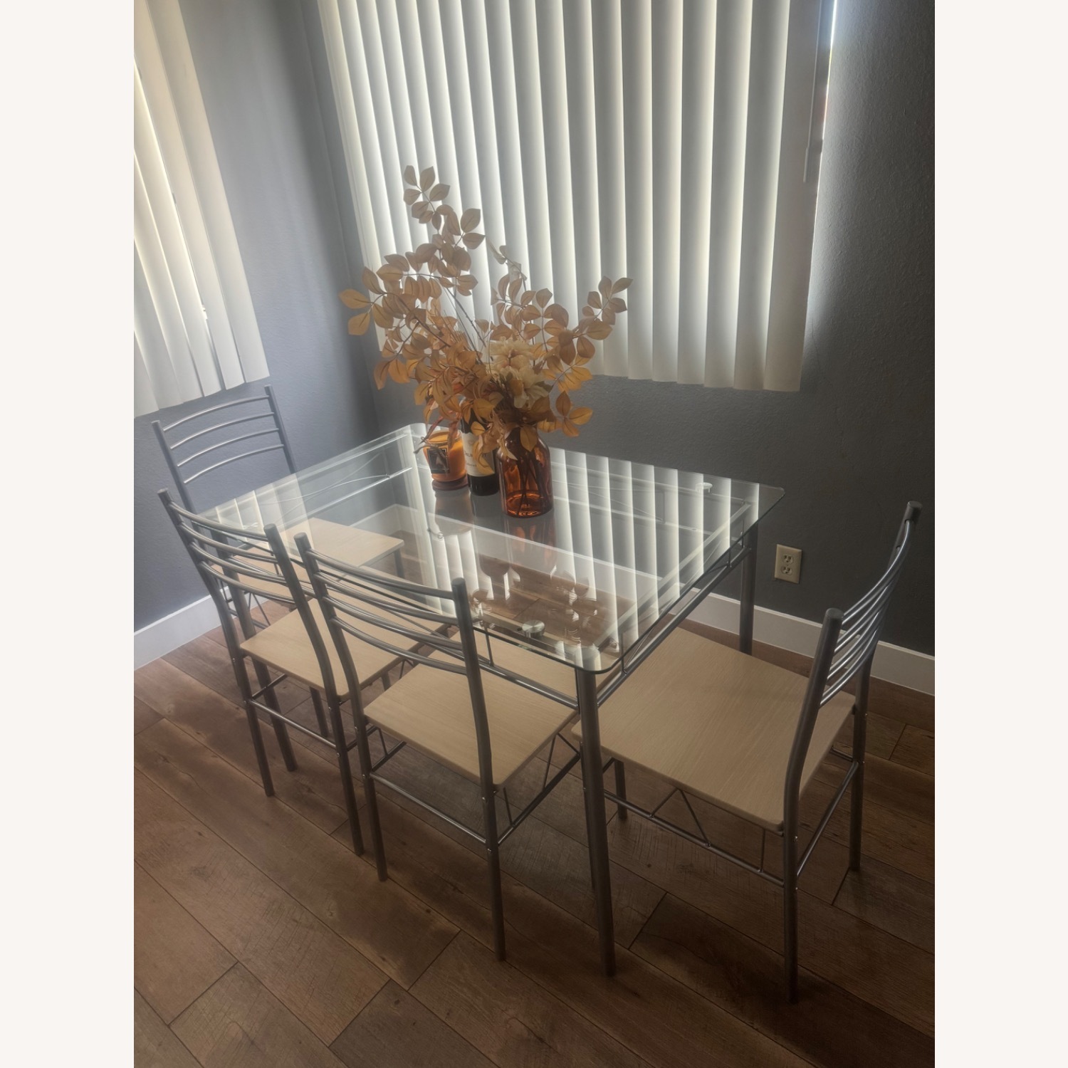 Walmart Light Gray Metal Dining Sets - image-2