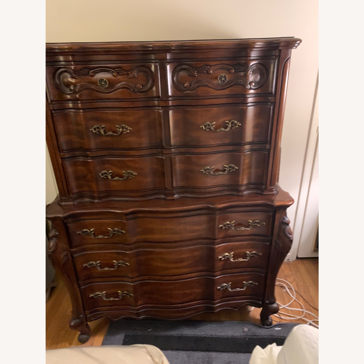 Vintage Permacraft solid wood Highboy Chest - image-1