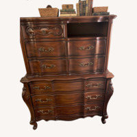 Vintage Permacraft solid wood Highboy Chest