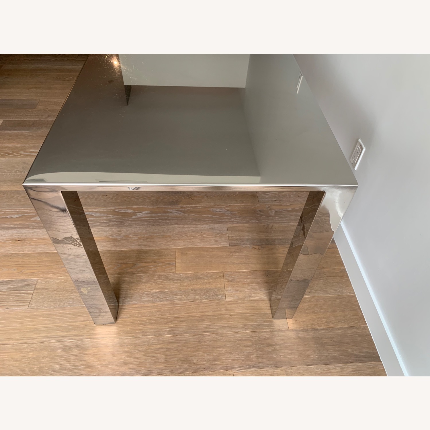 Silver Chrome Dining Table - image-2