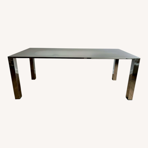 Used Silver Chrome Dining Table for sale on AptDeco
