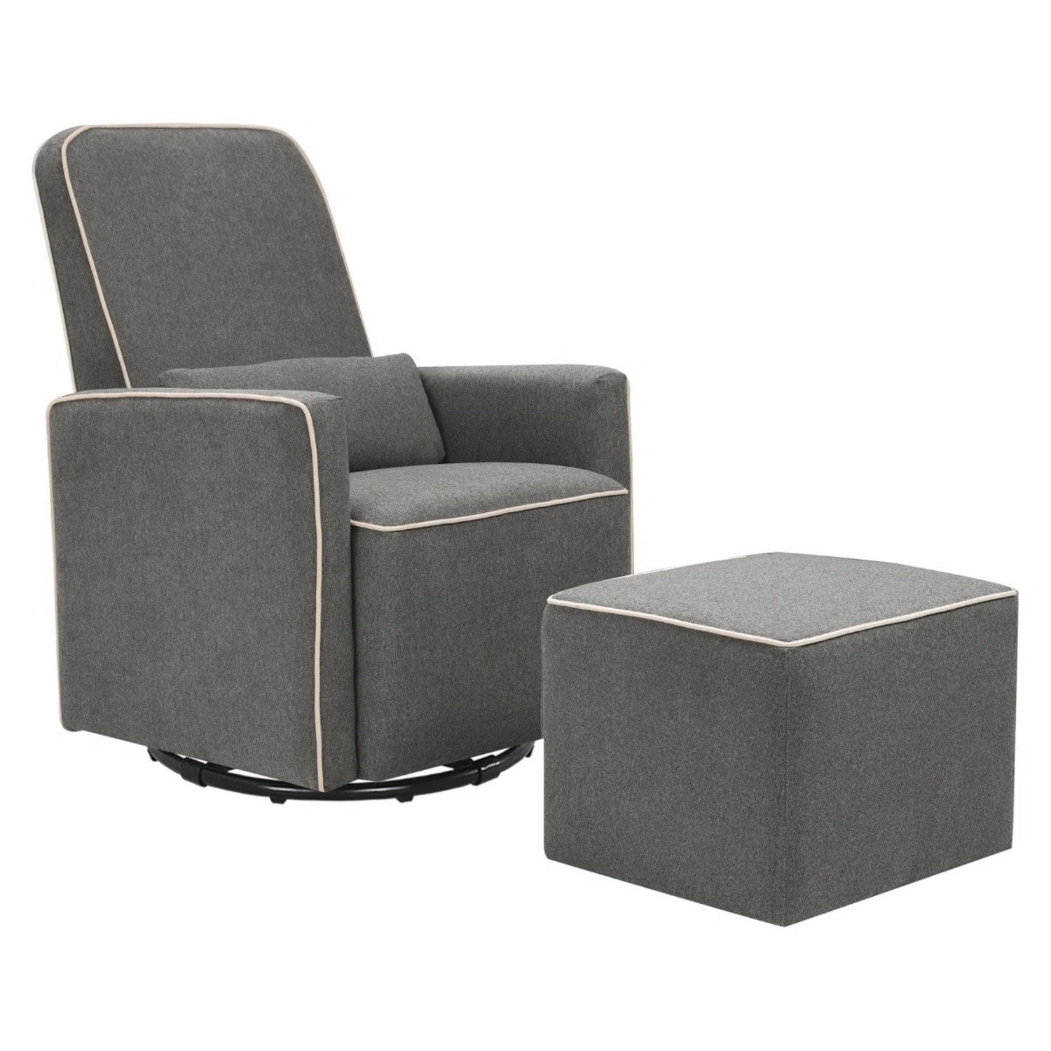 Gray DaVinci Glider + Ottoman  - image-4