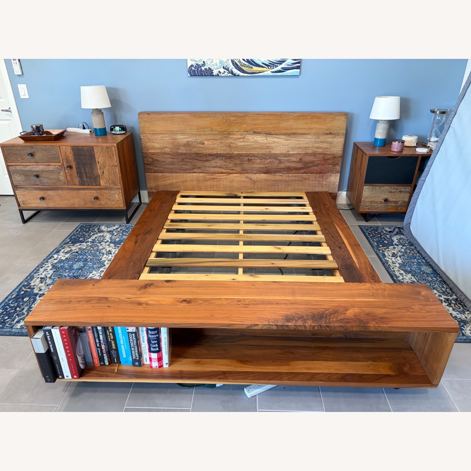 Crate & Barrel Atwood Natural Wood Queen Bed - image-3