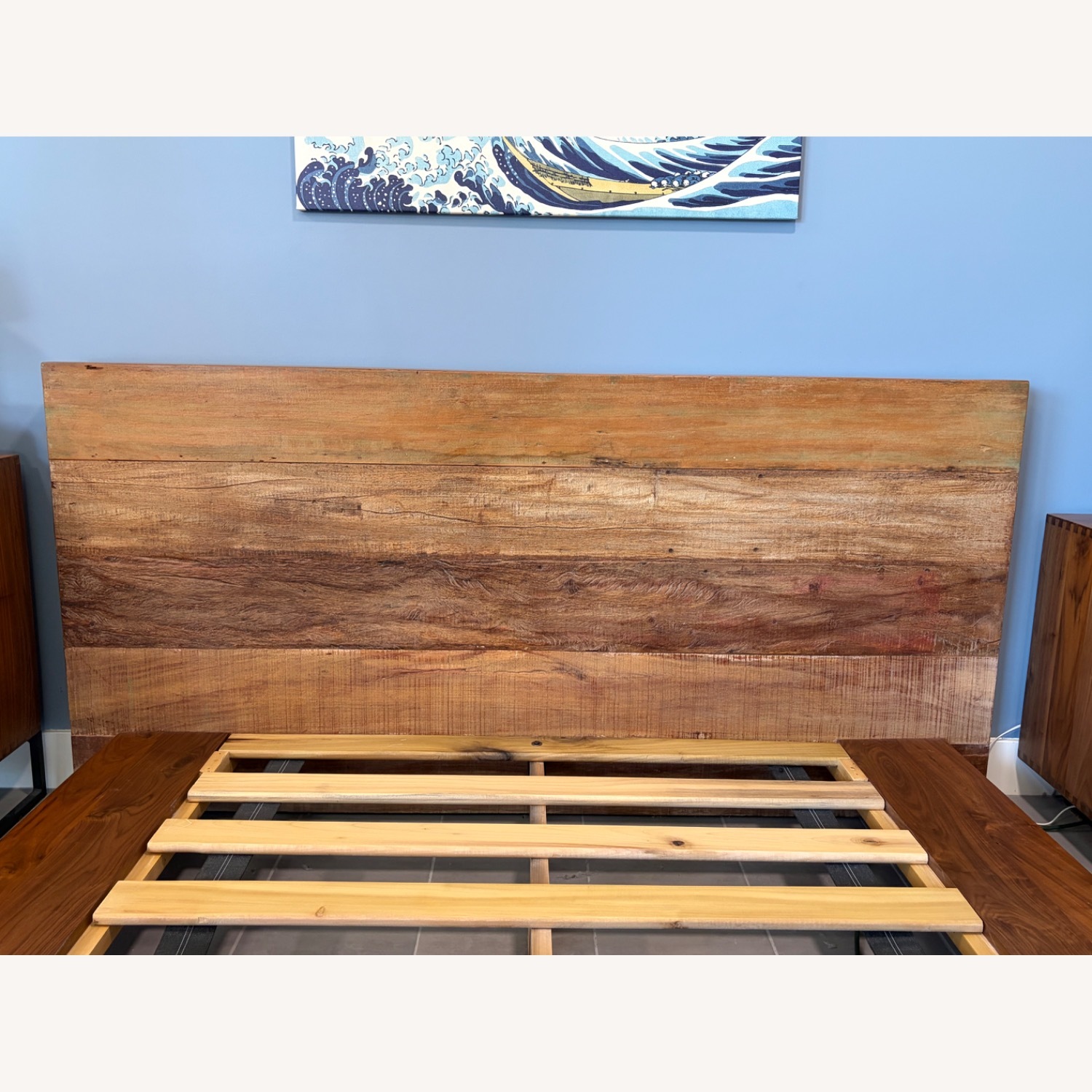 Crate & Barrel Atwood Natural Wood Queen Bed - image-1