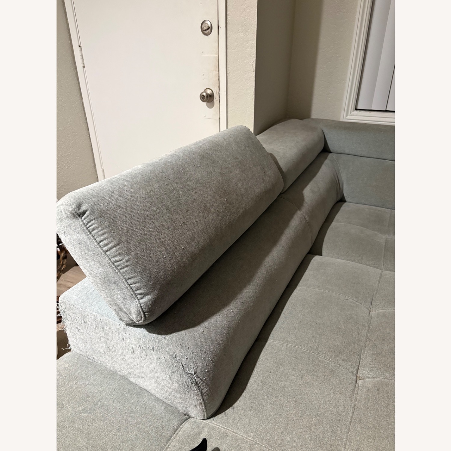 Bob's Discount Furniture Blue 2 Piece Sectional - image-6