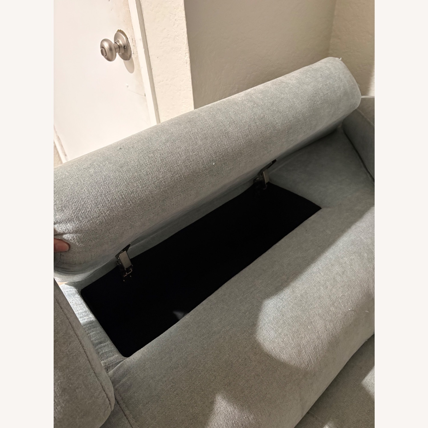 Bob's Discount Furniture Blue 2 Piece Sectional - image-8