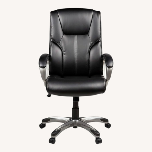 Used Amazon Dark Brown Faux Leather Office Chair for sale on AptDeco