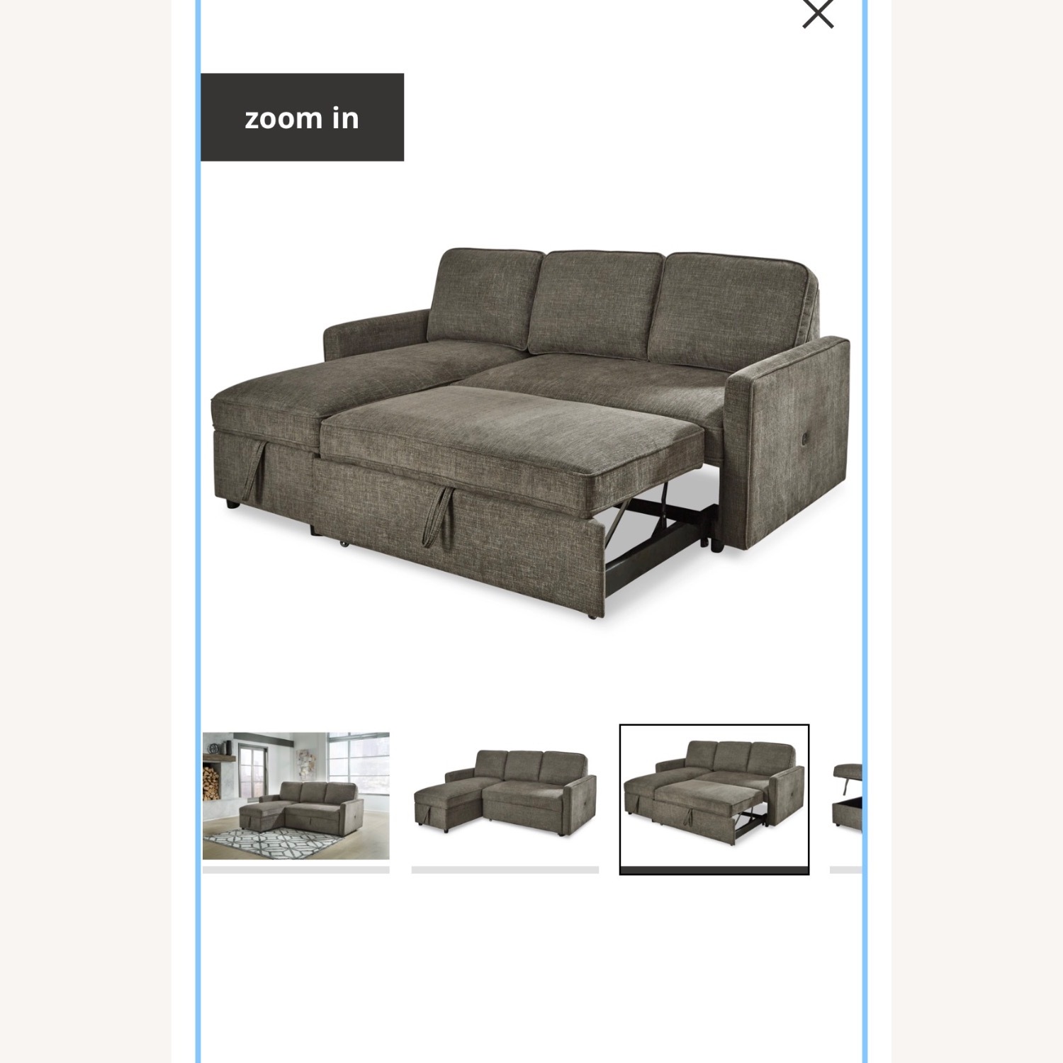 Ashley Furniture Kerle 2-Piece Sectional with Pop Up Bed - image-2