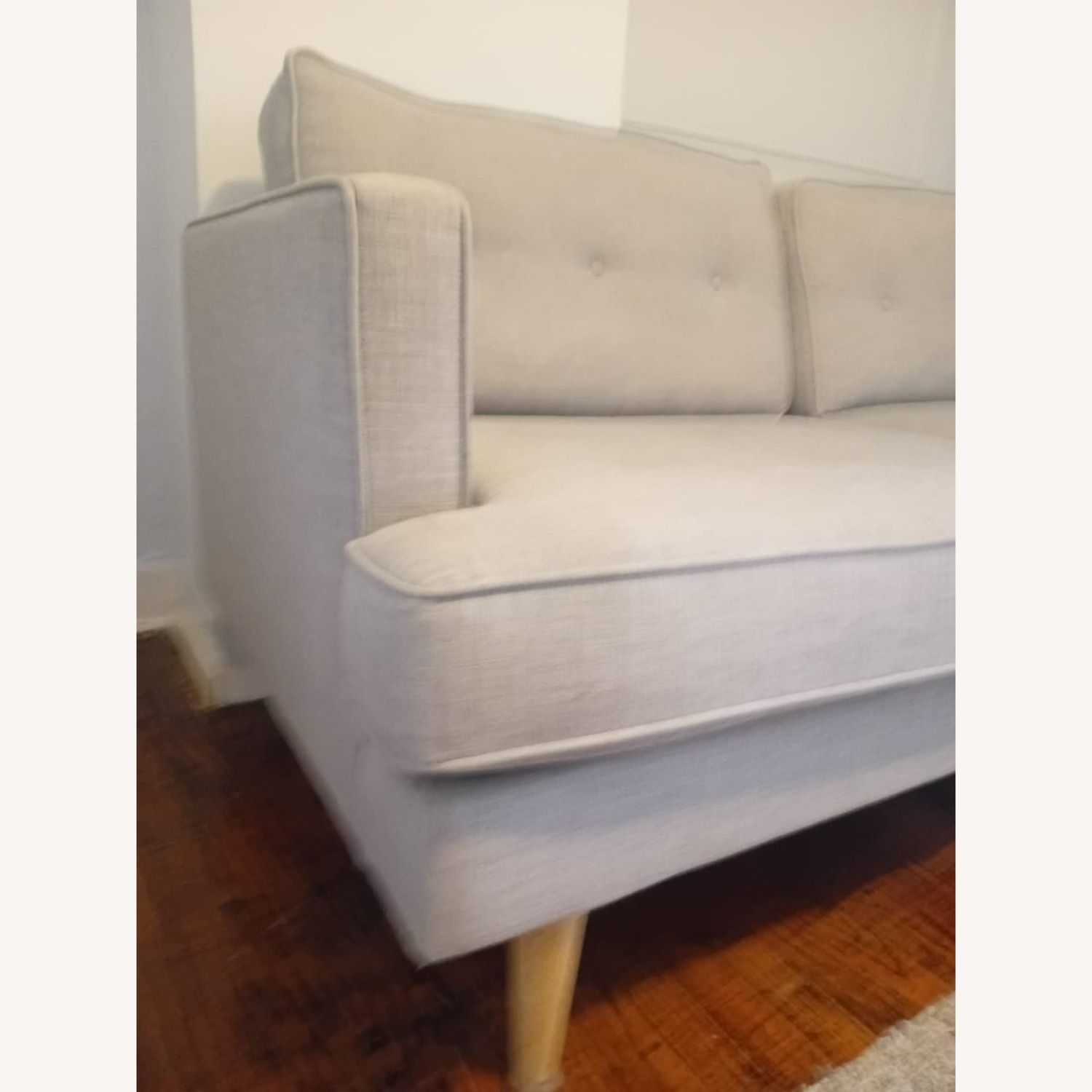 World Market Light Gray Fabric 2 Seater Sofa - image-4