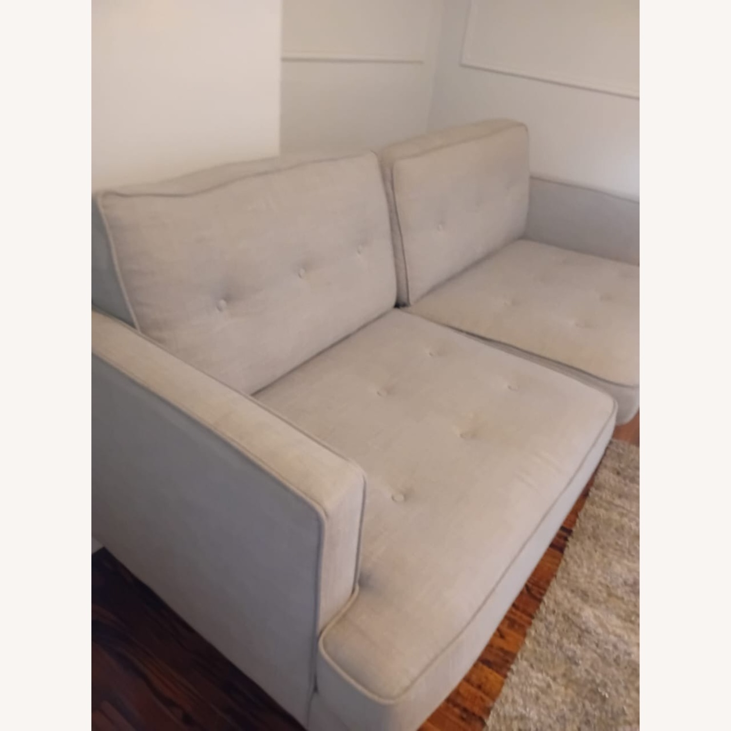 World Market Light Gray Fabric 2 Seater Sofa - image-2