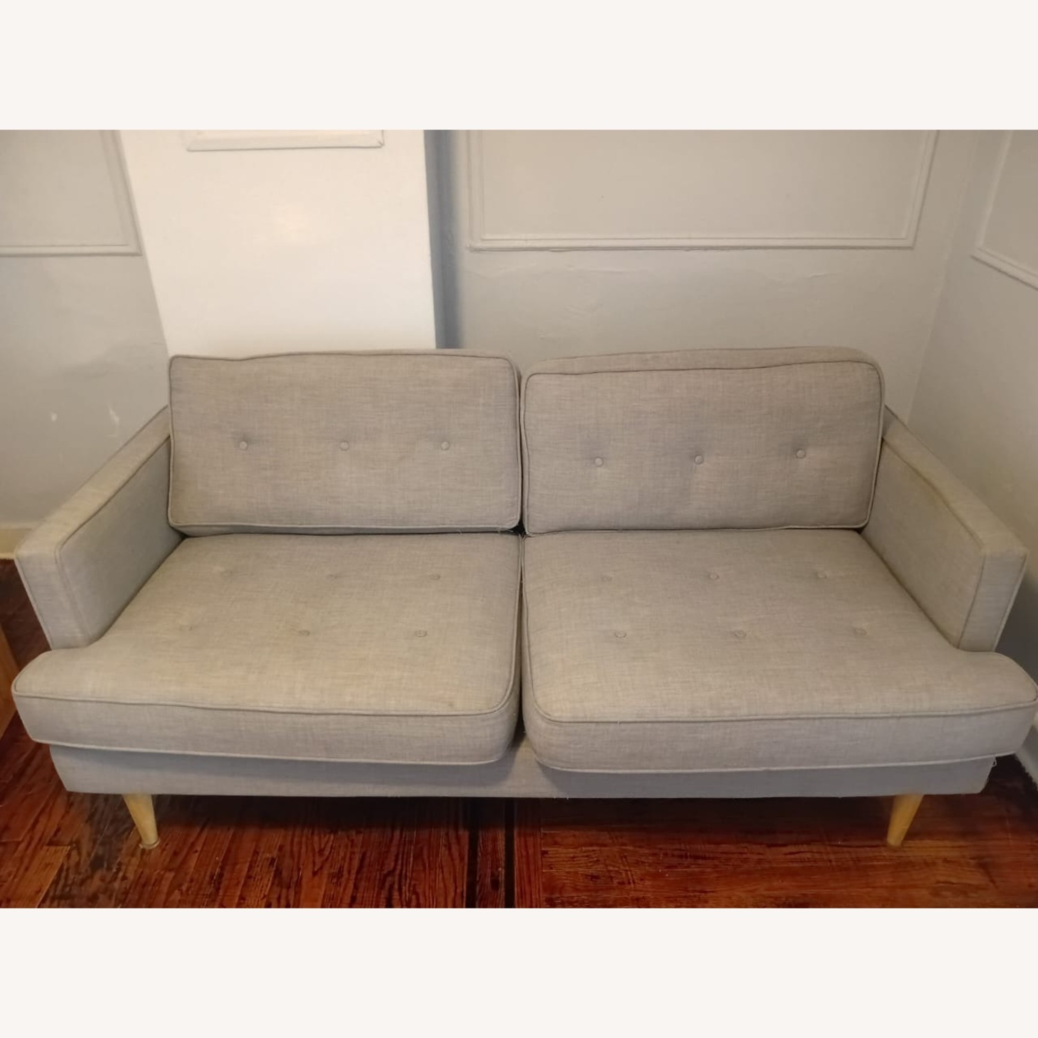 World Market Light Gray Fabric 2 Seater Sofa - image-3