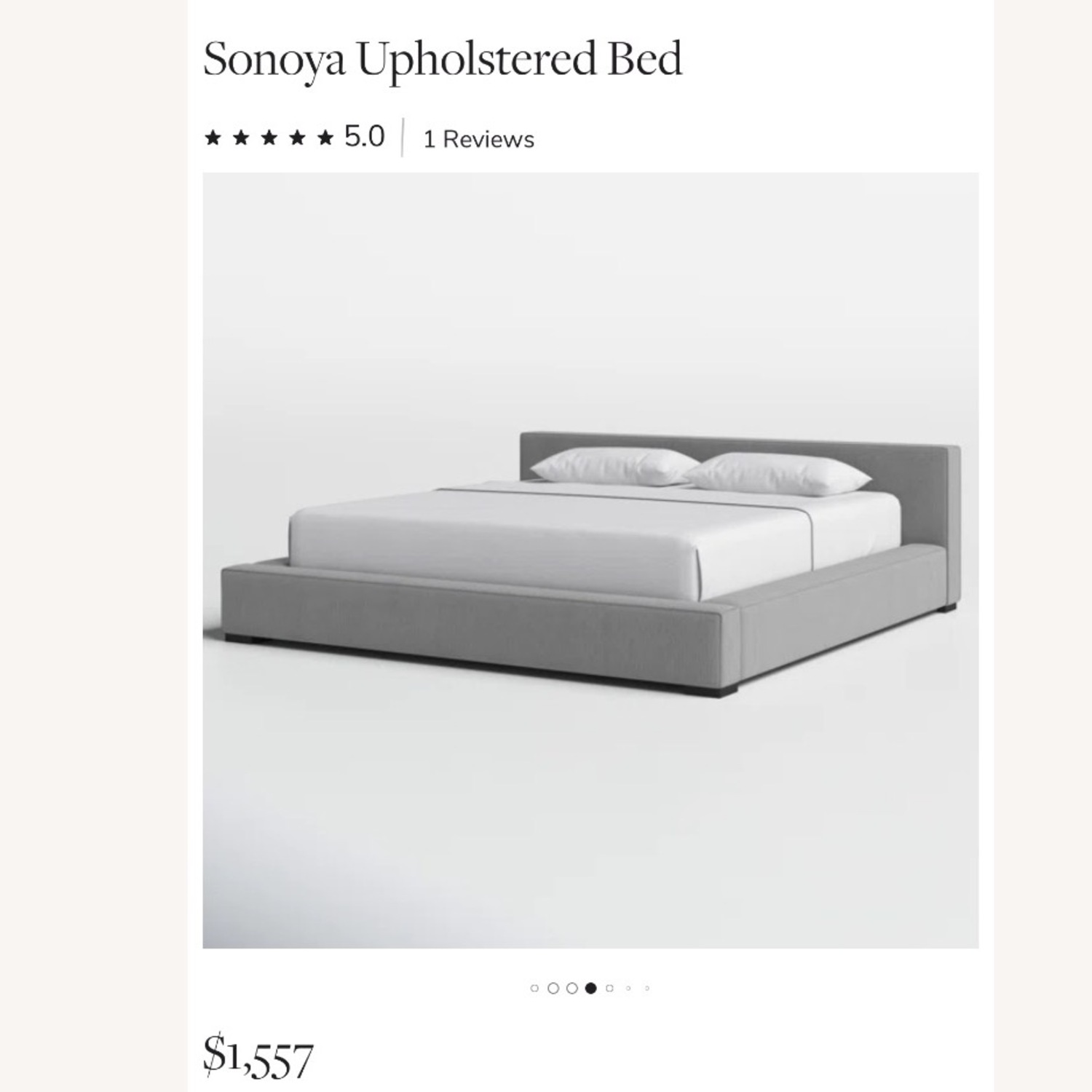 Joss & Main Sonoya Light Gray King Platform Bed  - image-4