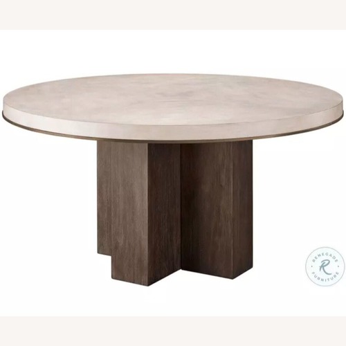 Used Canyon Cove Silver Fox Round Dining Table for sale on AptDeco