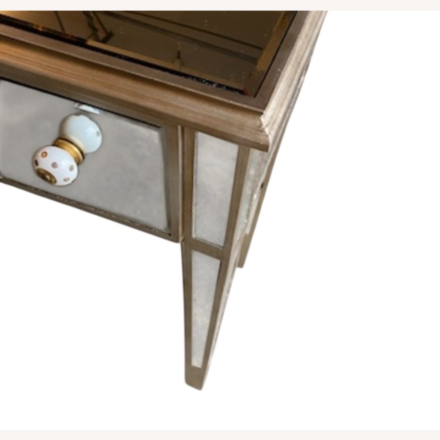 Pier 1 Imports Silver Mirrored Vanity Desk - image-6