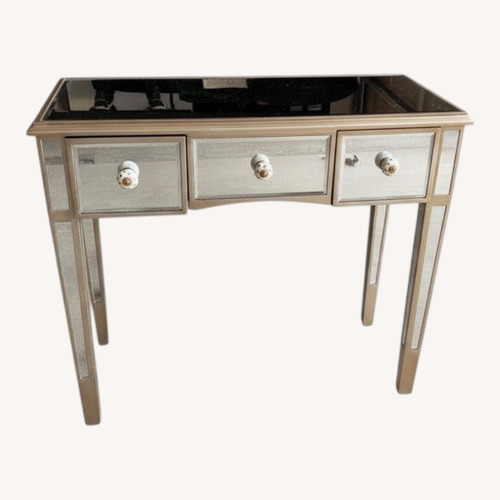 Used Pier 1 Imports Silver Mirrored Vanity Desk for sale on AptDeco