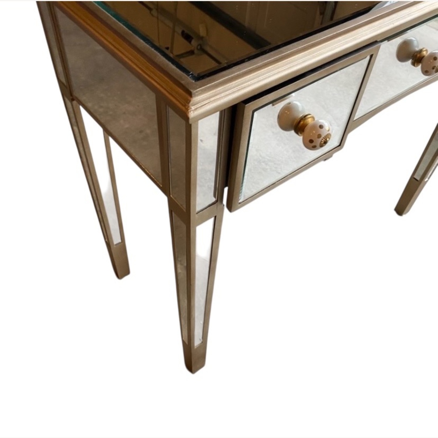 Pier 1 Imports Silver Mirrored Vanity Desk - image-2