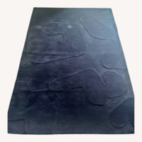 COCOCO Home Black Wool Area Rug 5' x 8'