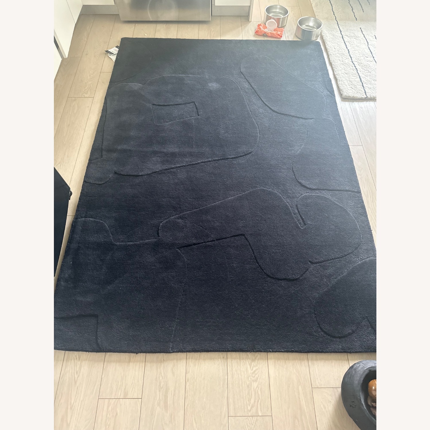 COCOCO Home Black Wool Area Rug 5' x 8' - image-3