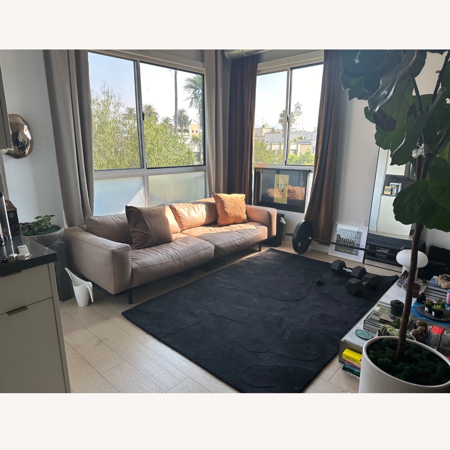 COCOCO Home Black Wool Area Rug 5' x 8' - image-6