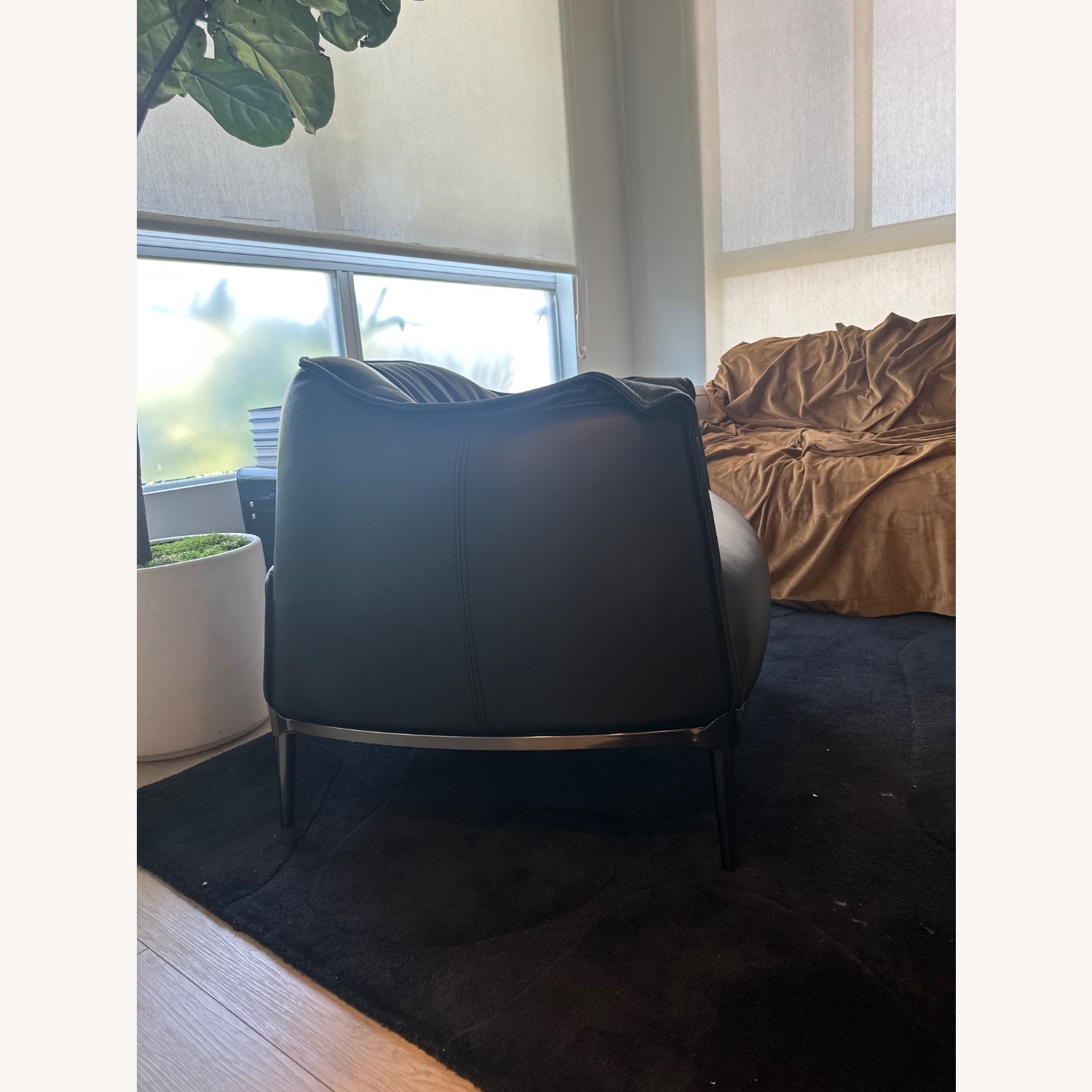 COCOCO Home Black Wool Area Rug 5' x 8' - image-4