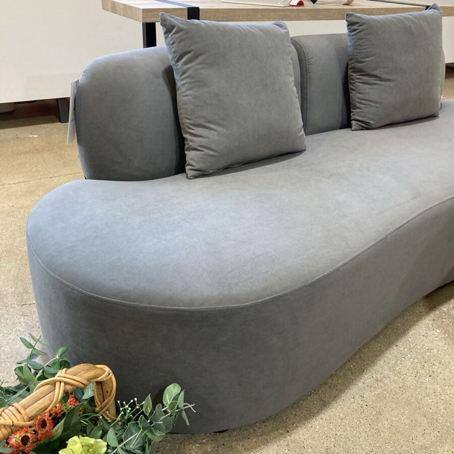 US Pride Furniture Harcane Armless Half-Moon Sofa - image-4