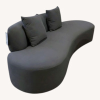 US Pride Furniture Harcane Armless Half-Moon Sofa