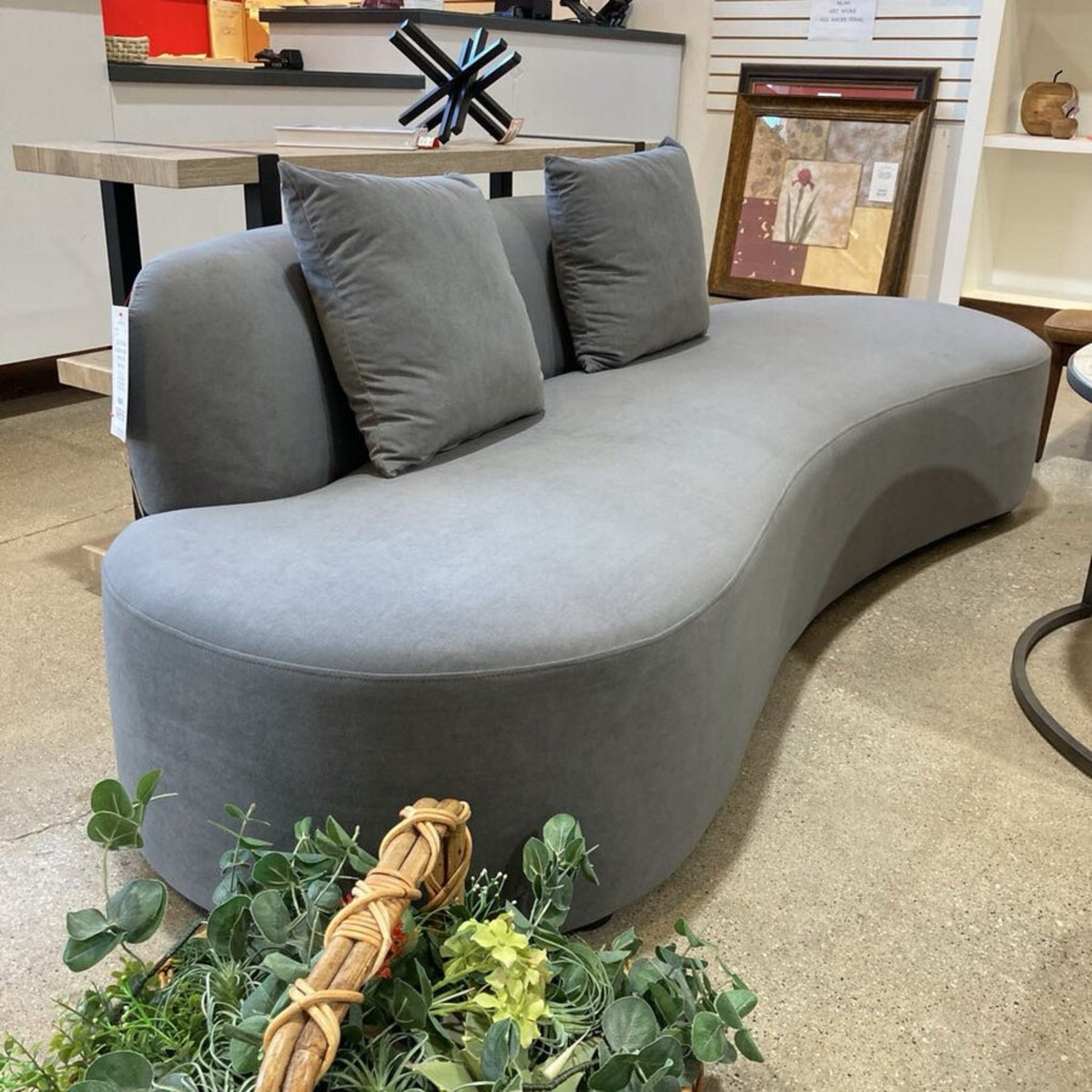 US Pride Furniture Harcane Armless Half-Moon Sofa - image-2