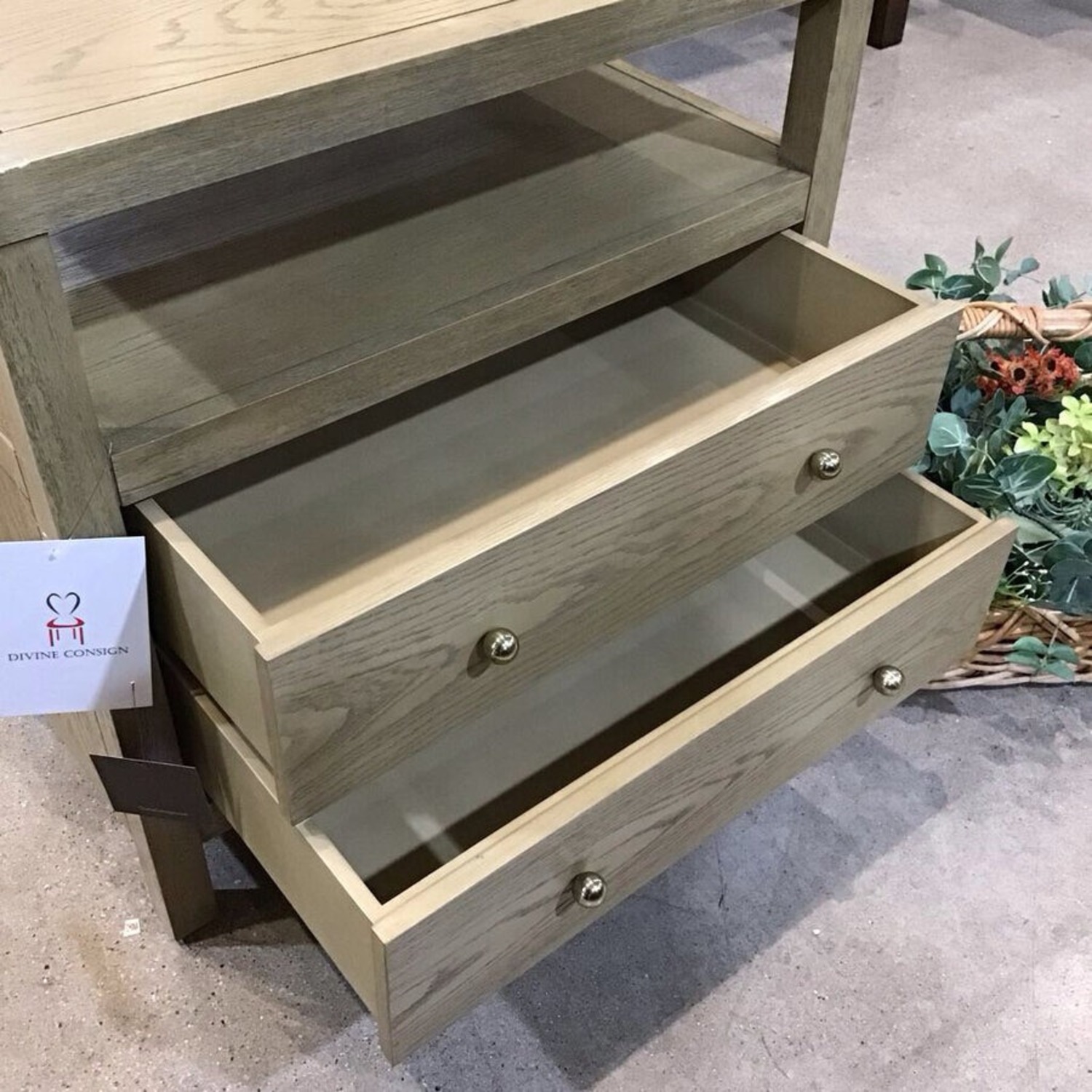 Celine 2-Drawer Nightstand Taupe/Gold - image-7