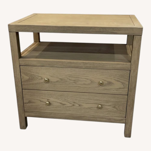 Used Celine 2-Drawer Nightstand Taupe/Gold for sale on AptDeco