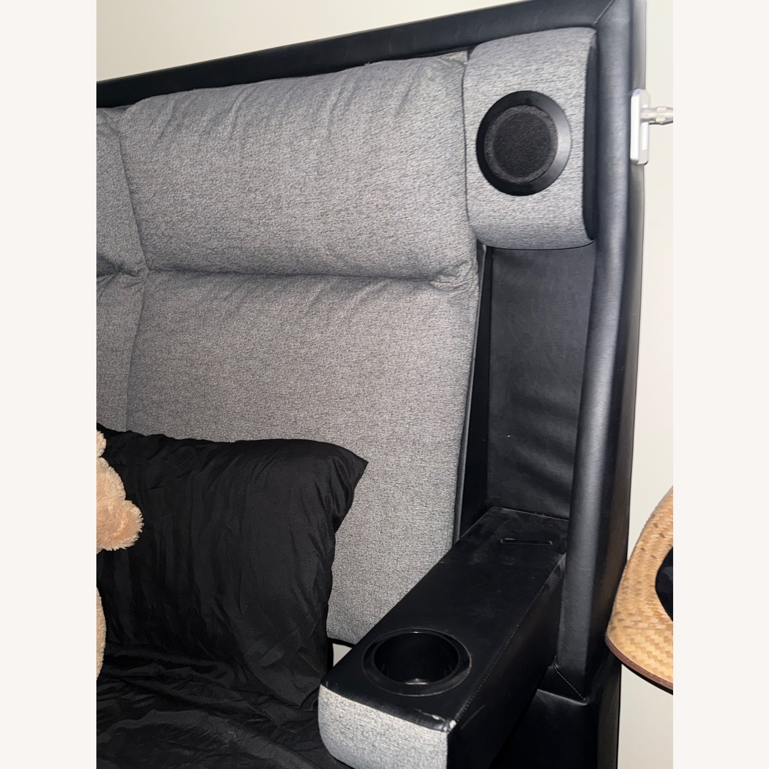 Black/Gey Queen Modern Bed - image-5