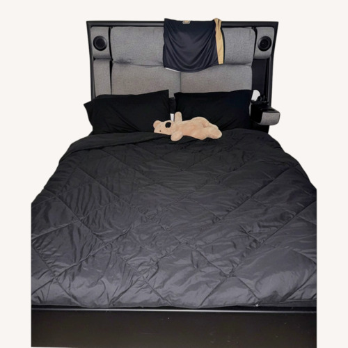 Used Black/Gey Queen Modern Bed for sale on AptDeco