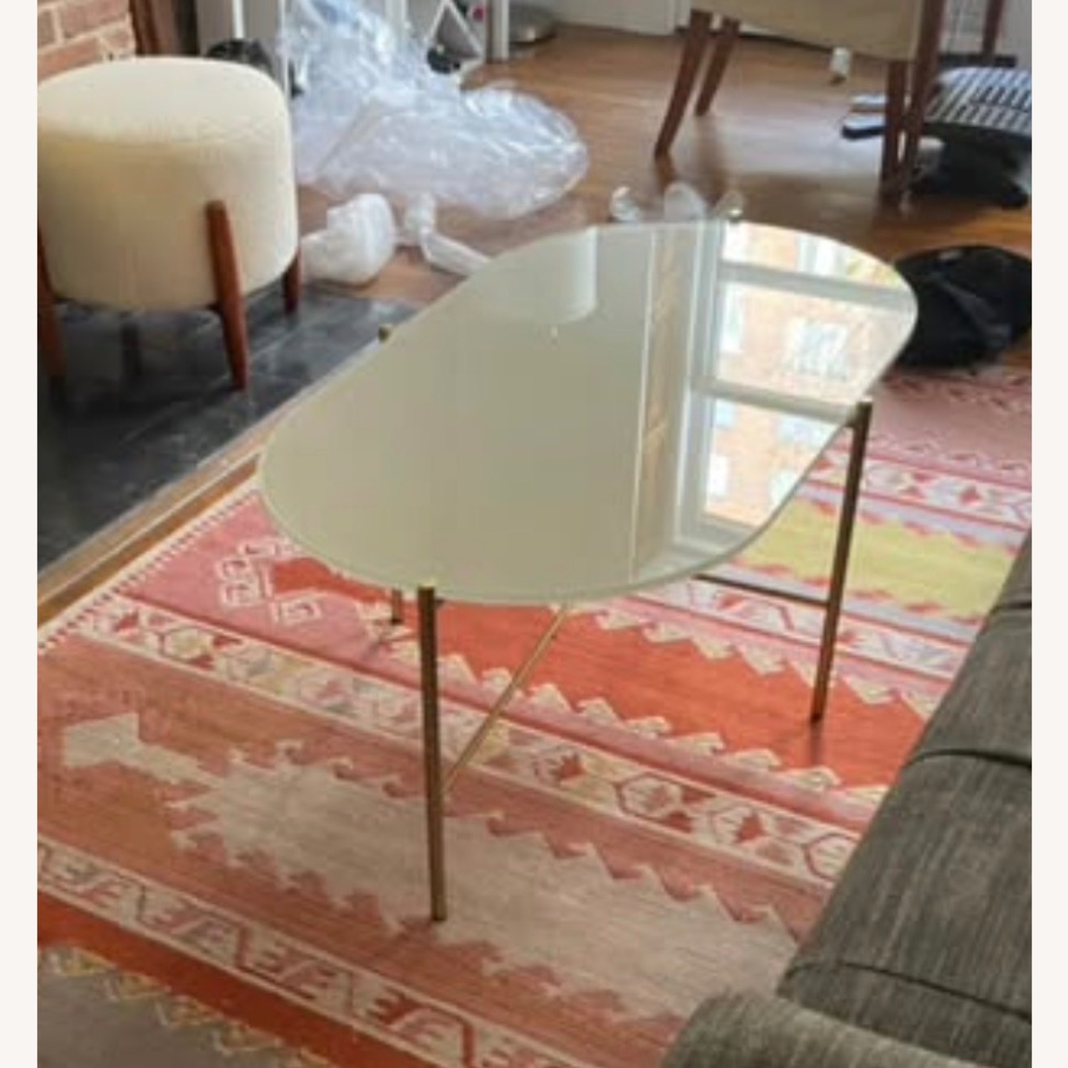 Article Light Grey Oblong Glass Coffee Table  - image-2