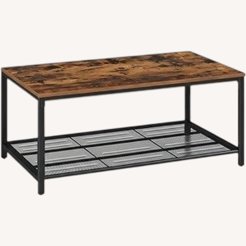 Used Amazon Dark Brown Wood Coffee Table for sale on AptDeco