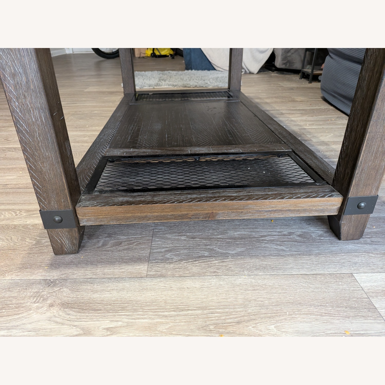 Dark Brown Wood Coffee Table - image-4