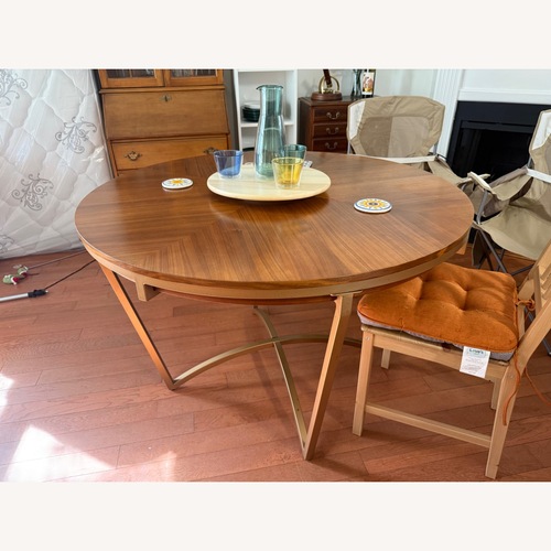 Used Wayfair Light Brown Wood Dining Table for sale on AptDeco