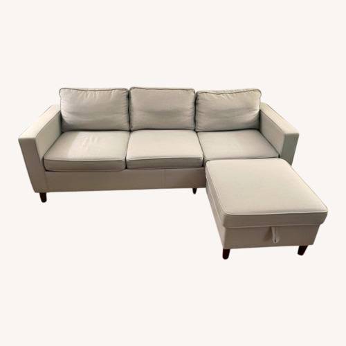 Used Sectional 3 Seater Sofa with Ottoman Storage for sale on AptDeco