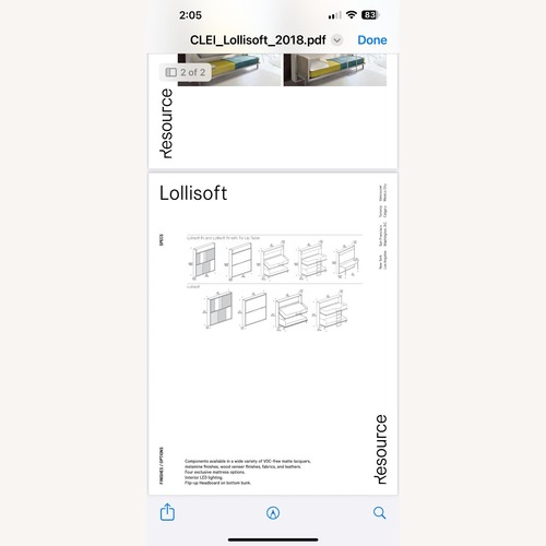 Used Resource Furniture CLEI Lollisoft Wood Bunk Bed for sale on AptDeco