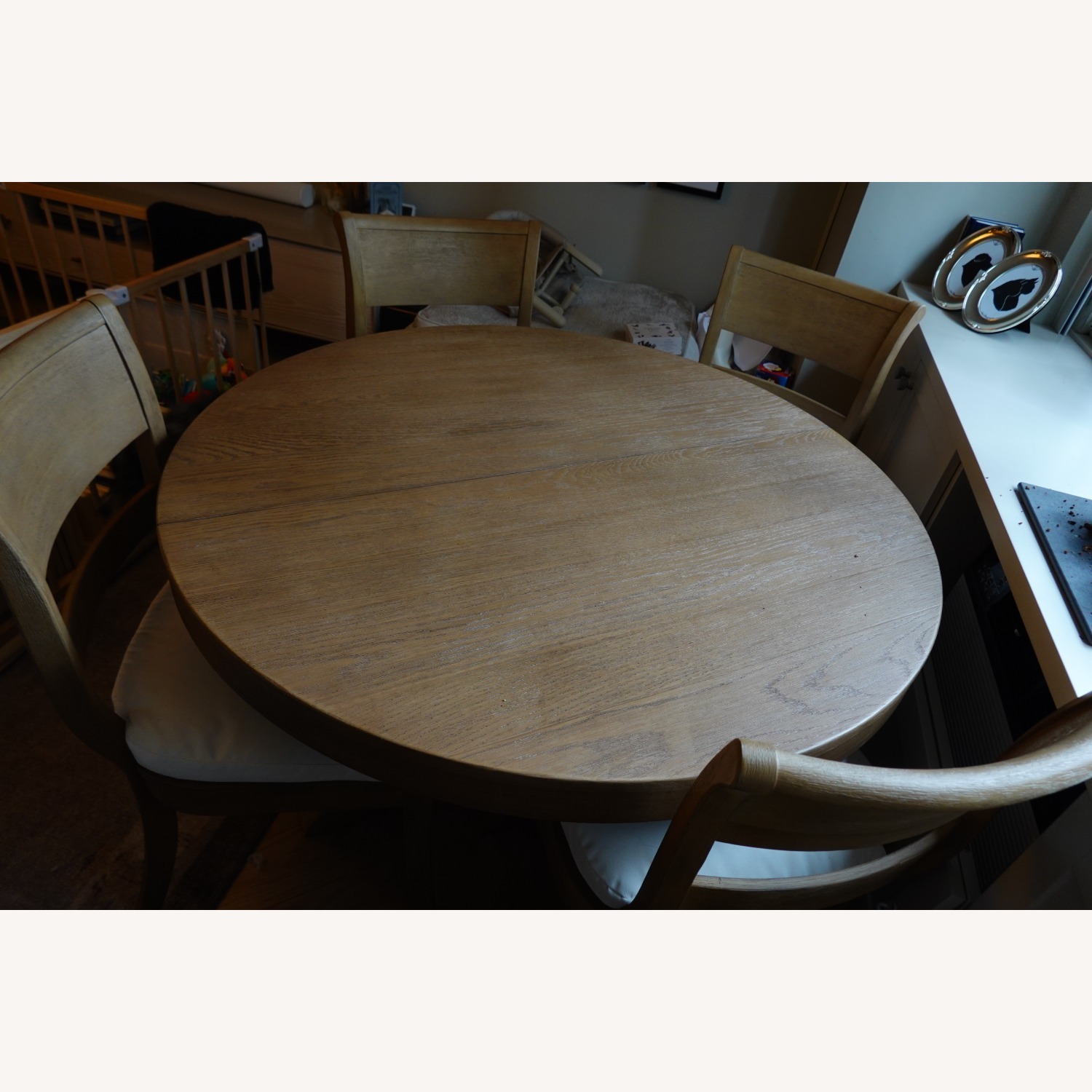 Pottery Barn Natural Wood Dining Table & 4 Chairs - image-2