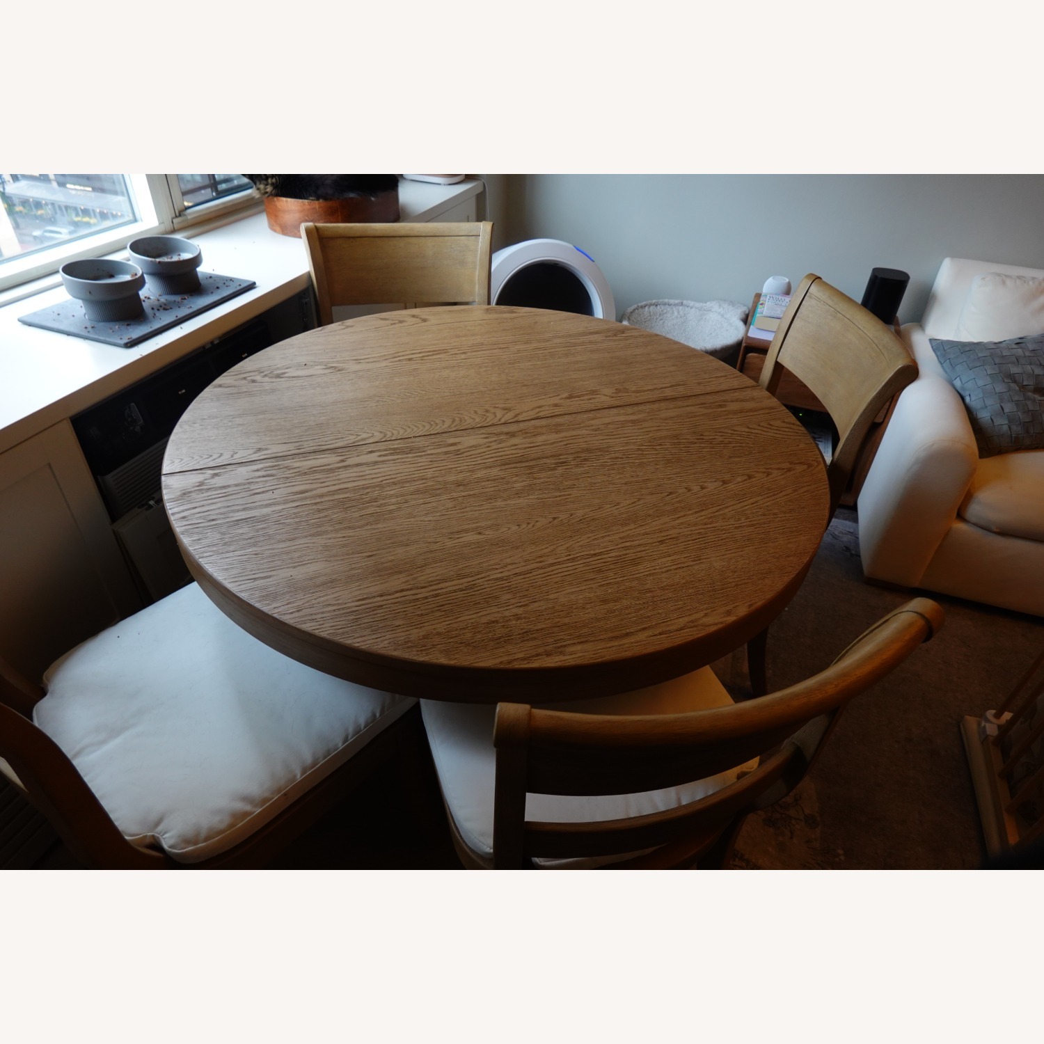 Pottery Barn Natural Wood Dining Table & 4 Chairs - image-3