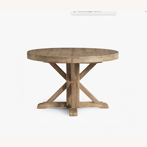 Used Pottery Barn Natural Wood Dining Table & 4 Chairs for sale on AptDeco