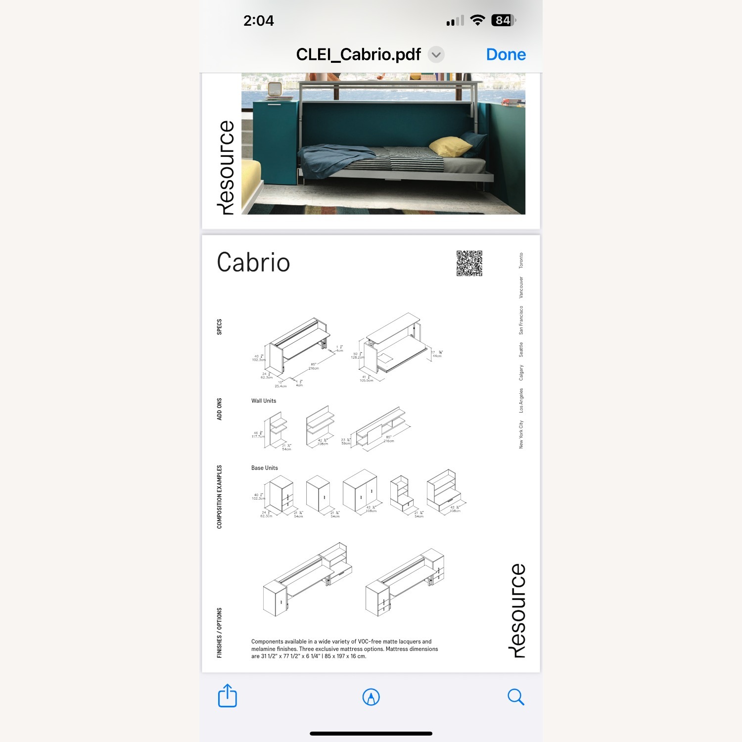 Resource Furniture CLEI Cabrio Desk with Twin Bed - image-1