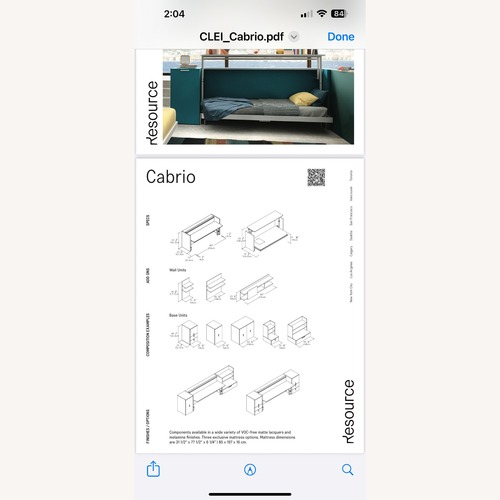 Used Resource Furniture CLEI Cabrio Desk with Twin Bed for sale on AptDeco