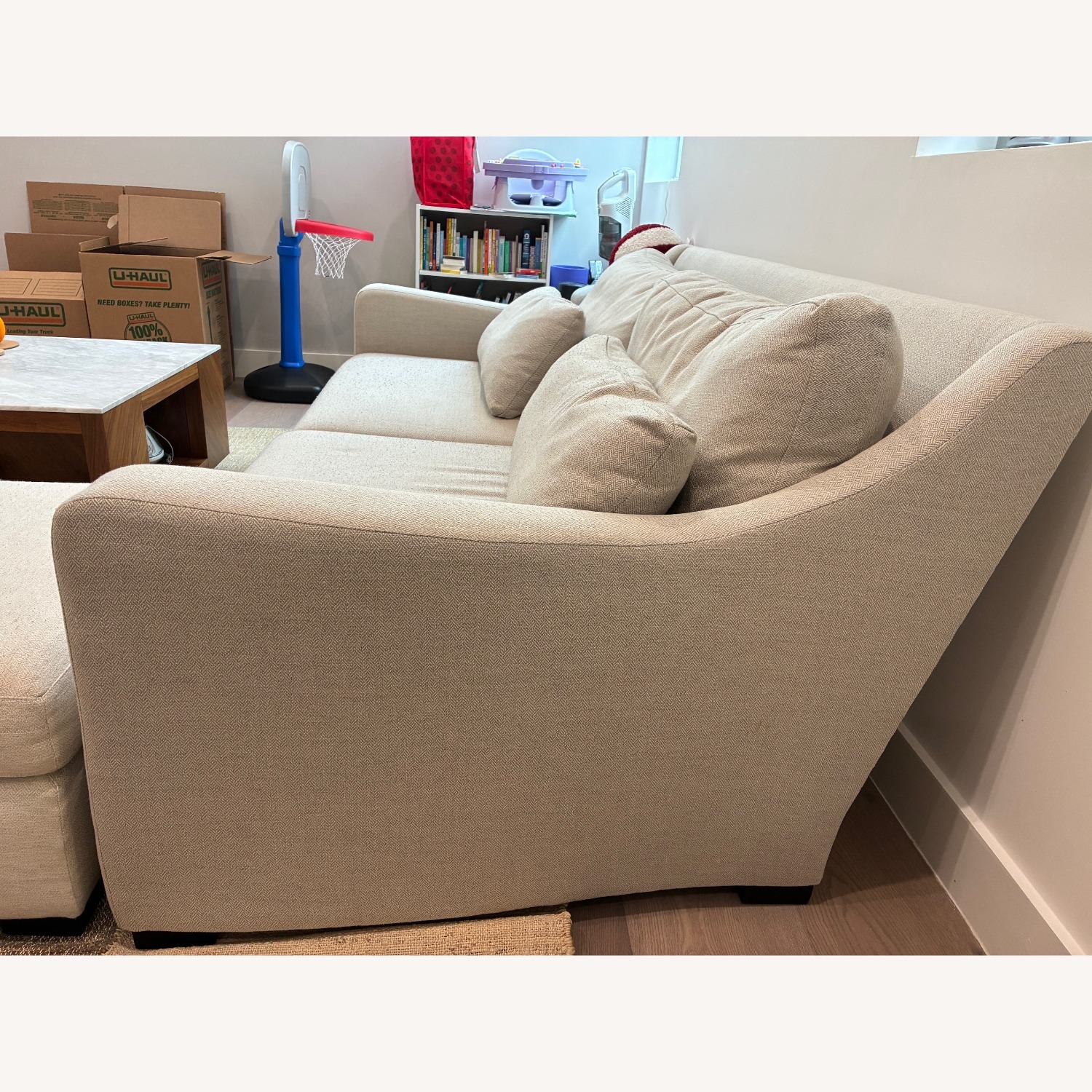 Crate & Barrel Verano 2 Seater Sofa with Ottoman - image-5