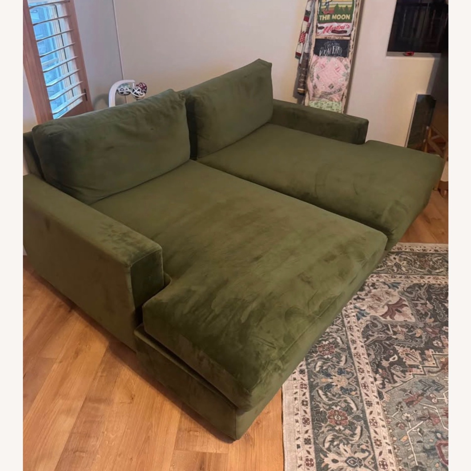 Joybird Anton Daybed Green Velvet Couch - image-2