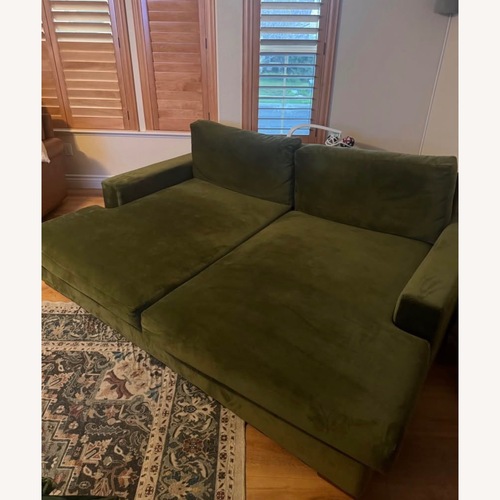 Used Joybird Anton Daybed Green Velvet Couch for sale on AptDeco