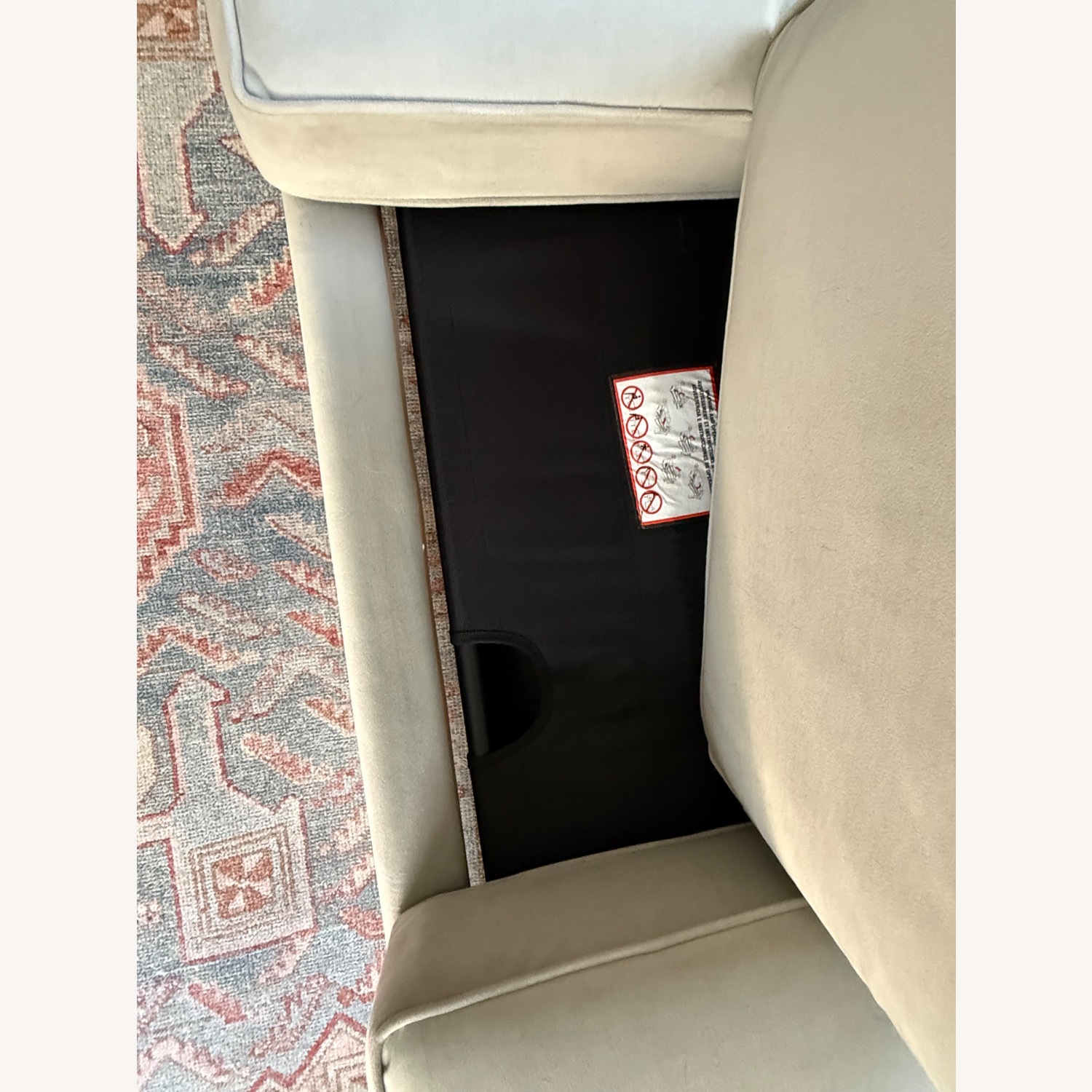 Apt2b Light Gray Velvet Sleeper Sofa - image-3