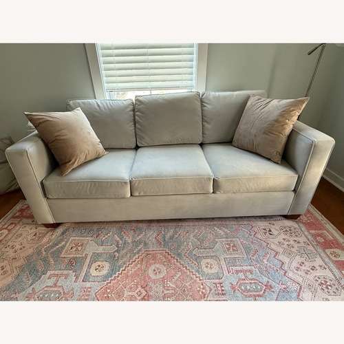 Used Apt2b Light Gray Velvet Sleeper Sofa for sale on AptDeco