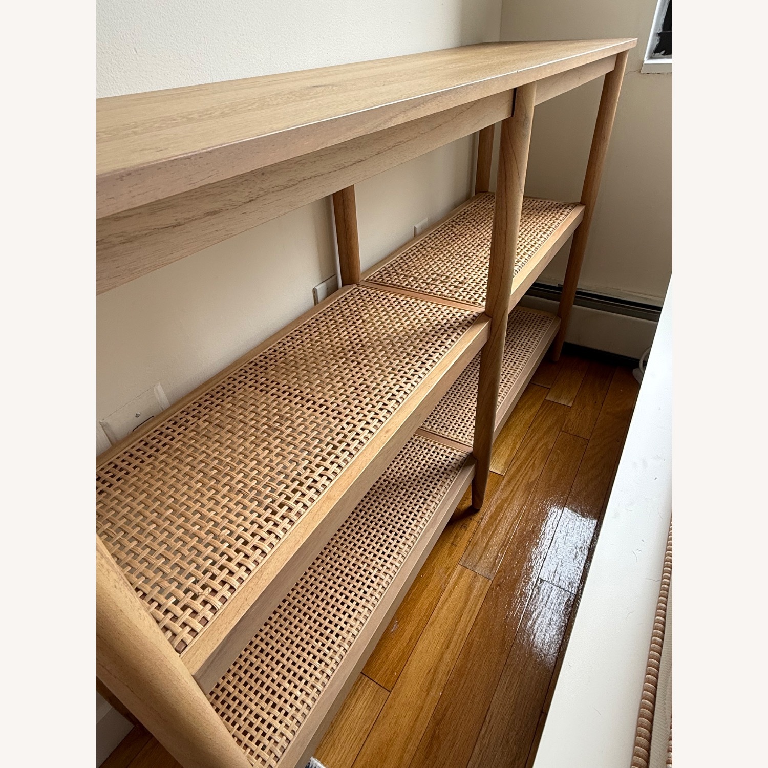 Magnolia Hearth & Hand Wood & Cane Bookcase - image-3