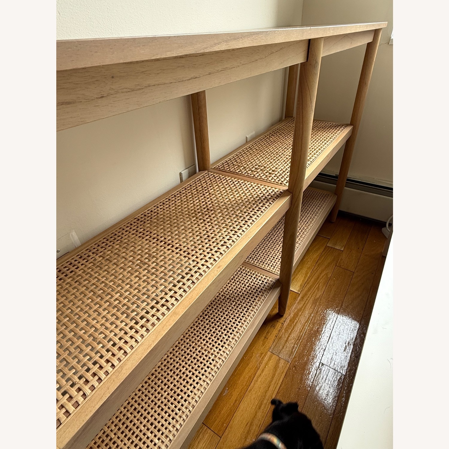 Magnolia Hearth & Hand Wood & Cane Bookcase - image-4