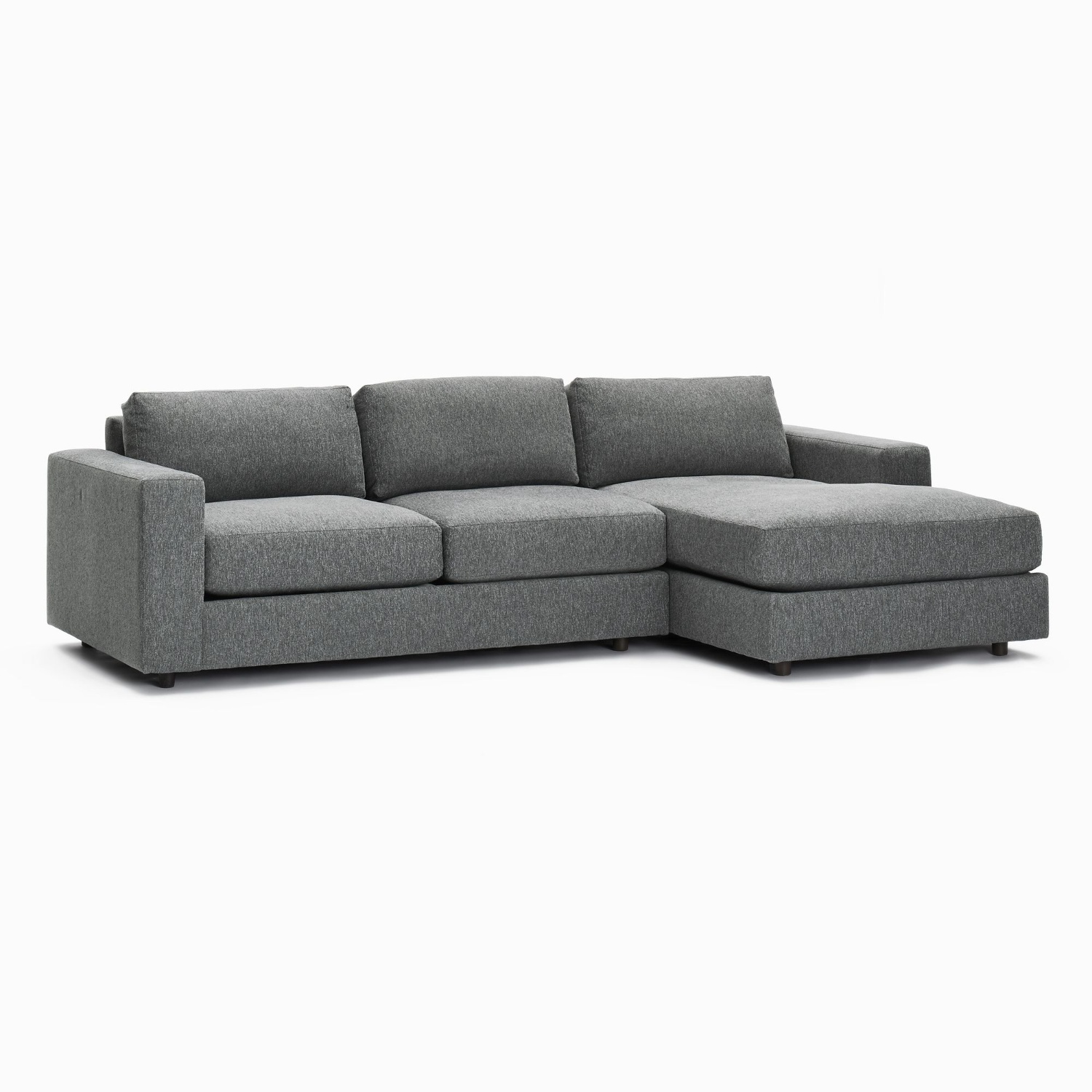West Elm Light Gray Fabric 2 Piece Sectional - image-4